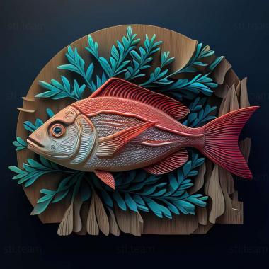 3D model Red   spotted tetra fish (STL)